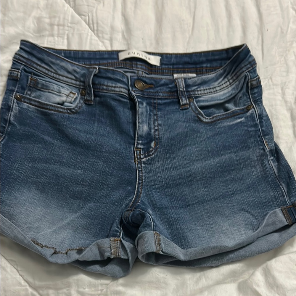 eunina Blue Denim Shorts (S)